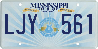 MS license plate LJY561