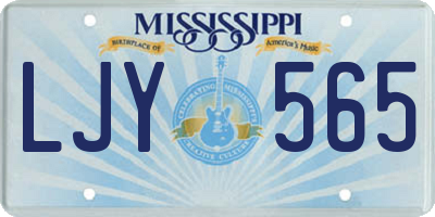 MS license plate LJY565