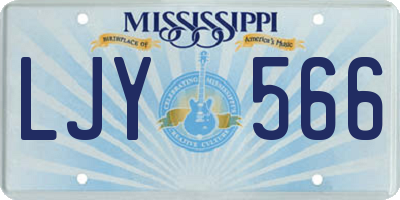 MS license plate LJY566