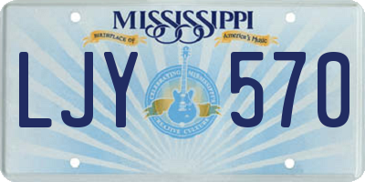 MS license plate LJY570