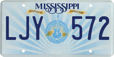 MS license plate LJY572