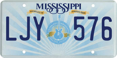 MS license plate LJY576