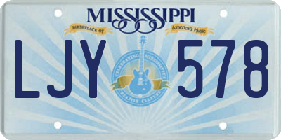 MS license plate LJY578