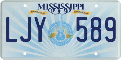 MS license plate LJY589