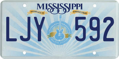 MS license plate LJY592