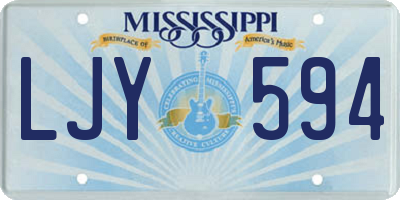 MS license plate LJY594