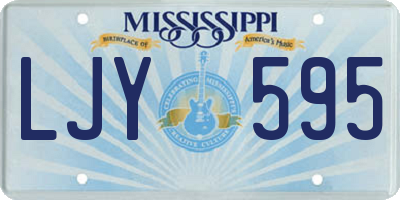 MS license plate LJY595