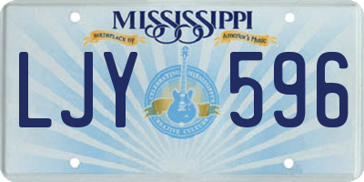 MS license plate LJY596