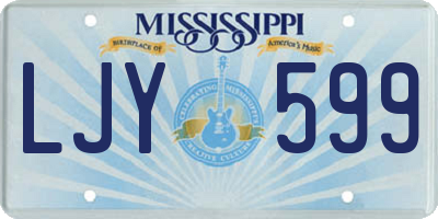 MS license plate LJY599