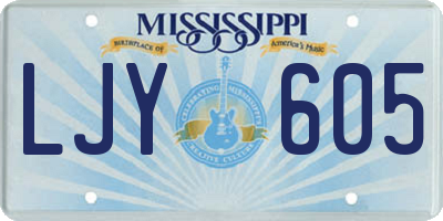 MS license plate LJY605