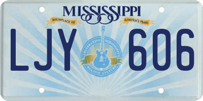 MS license plate LJY606