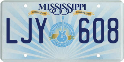 MS license plate LJY608