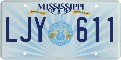 MS license plate LJY611