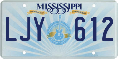 MS license plate LJY612