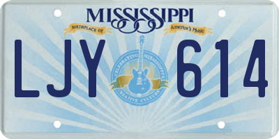 MS license plate LJY614