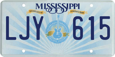 MS license plate LJY615