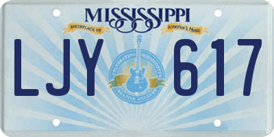 MS license plate LJY617