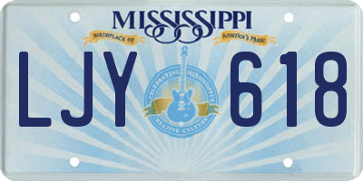 MS license plate LJY618