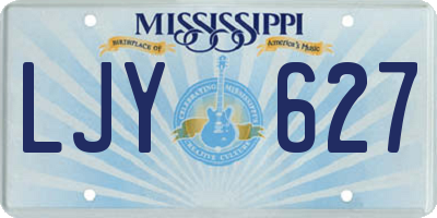 MS license plate LJY627