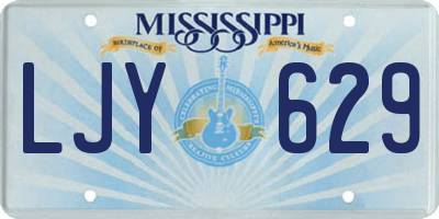 MS license plate LJY629