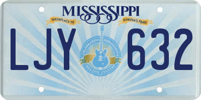 MS license plate LJY632