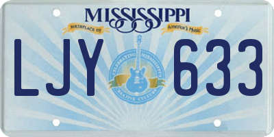 MS license plate LJY633