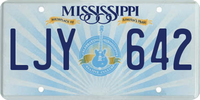 MS license plate LJY642