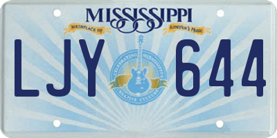 MS license plate LJY644