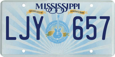 MS license plate LJY657