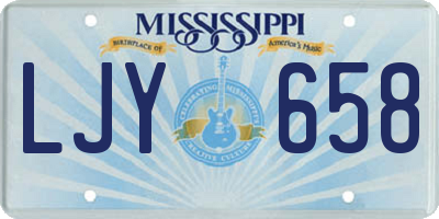 MS license plate LJY658