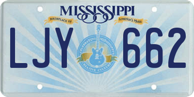 MS license plate LJY662