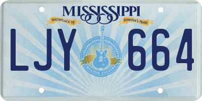 MS license plate LJY664