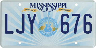 MS license plate LJY676
