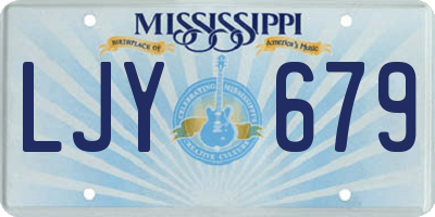 MS license plate LJY679