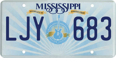 MS license plate LJY683