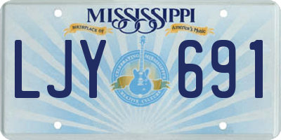 MS license plate LJY691