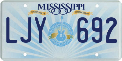MS license plate LJY692