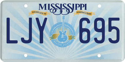 MS license plate LJY695
