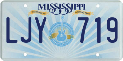 MS license plate LJY719