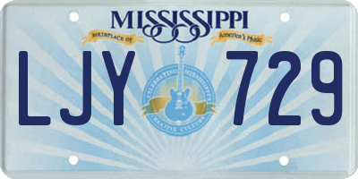 MS license plate LJY729