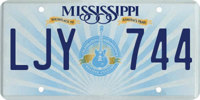 MS license plate LJY744