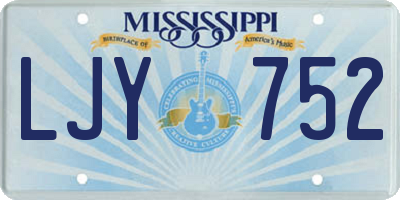 MS license plate LJY752