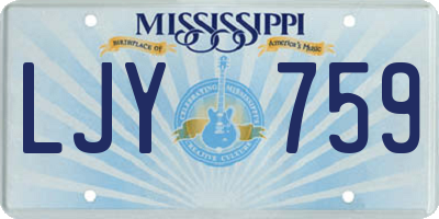 MS license plate LJY759