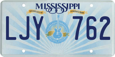MS license plate LJY762