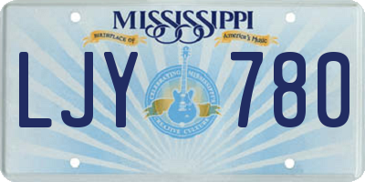 MS license plate LJY780