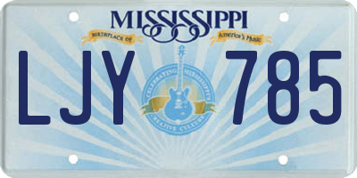 MS license plate LJY785