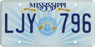 MS license plate LJY796