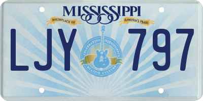 MS license plate LJY797