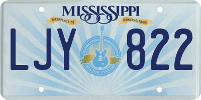 MS license plate LJY822