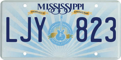 MS license plate LJY823